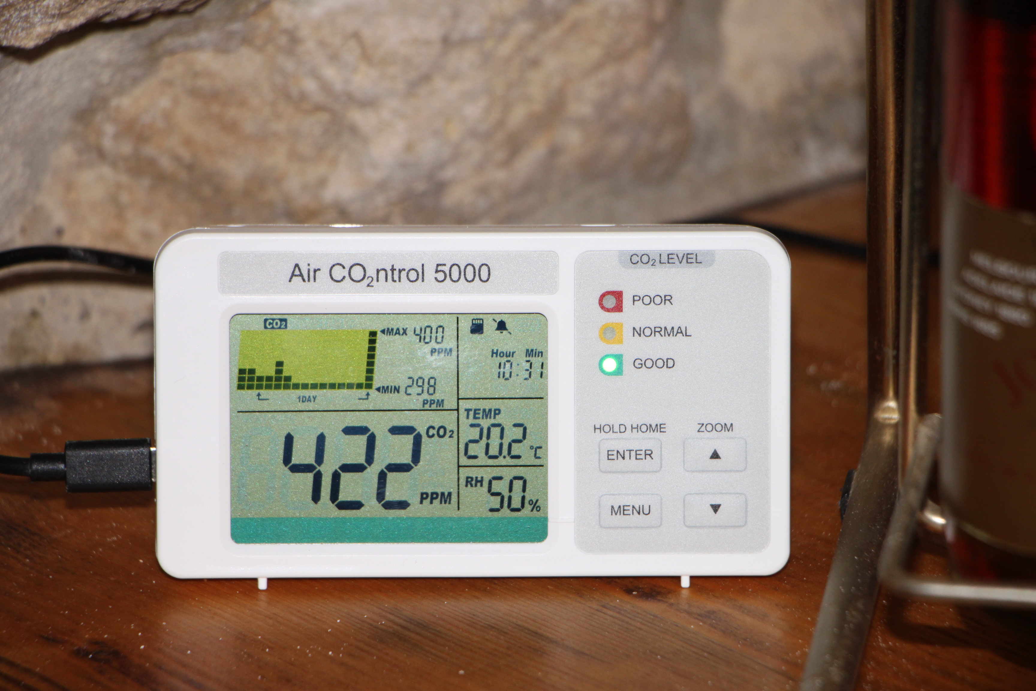 Aircontrol CO2 und Temperaturmessung